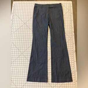 White House Black Market Women’s Size 4R Denim Colored Flare Leg Trousers